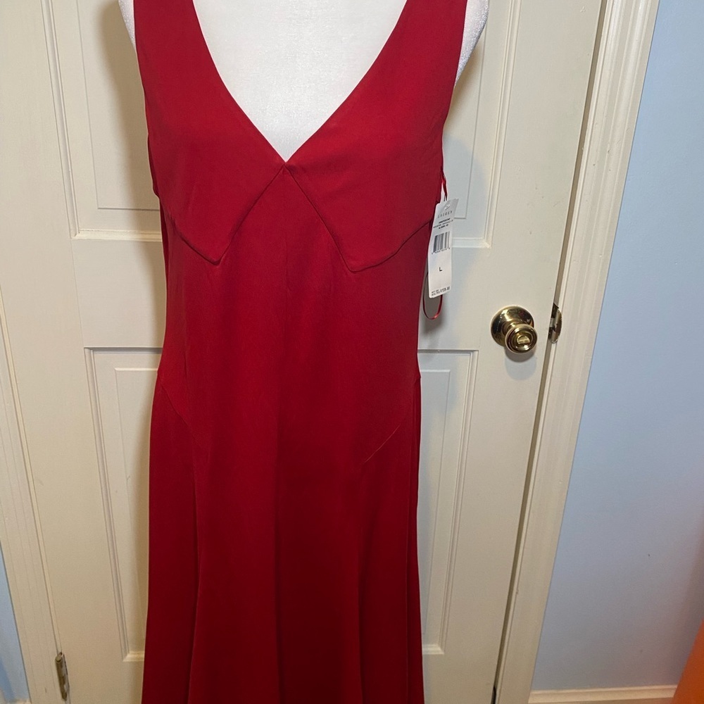 Ralph Lauren Long Red Dress - LARGE NWT